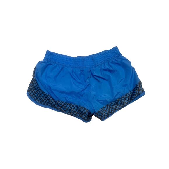 Nike Training Running Shorts Womens Medium Blue Elastic Waist Flannel Lined - Picture 3 of 6